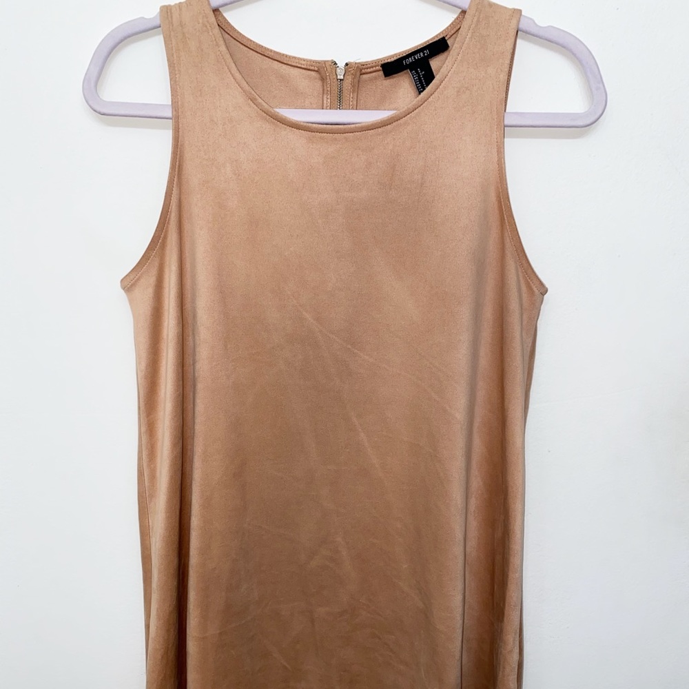 Suede A-Line Dress